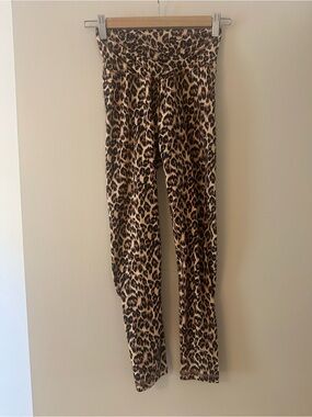 aerie Leopard Print Leggings in Tan and Black